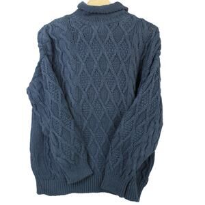 Nisha Women's Blue Chunky Sweater Open Knit No Size Tag Excellent